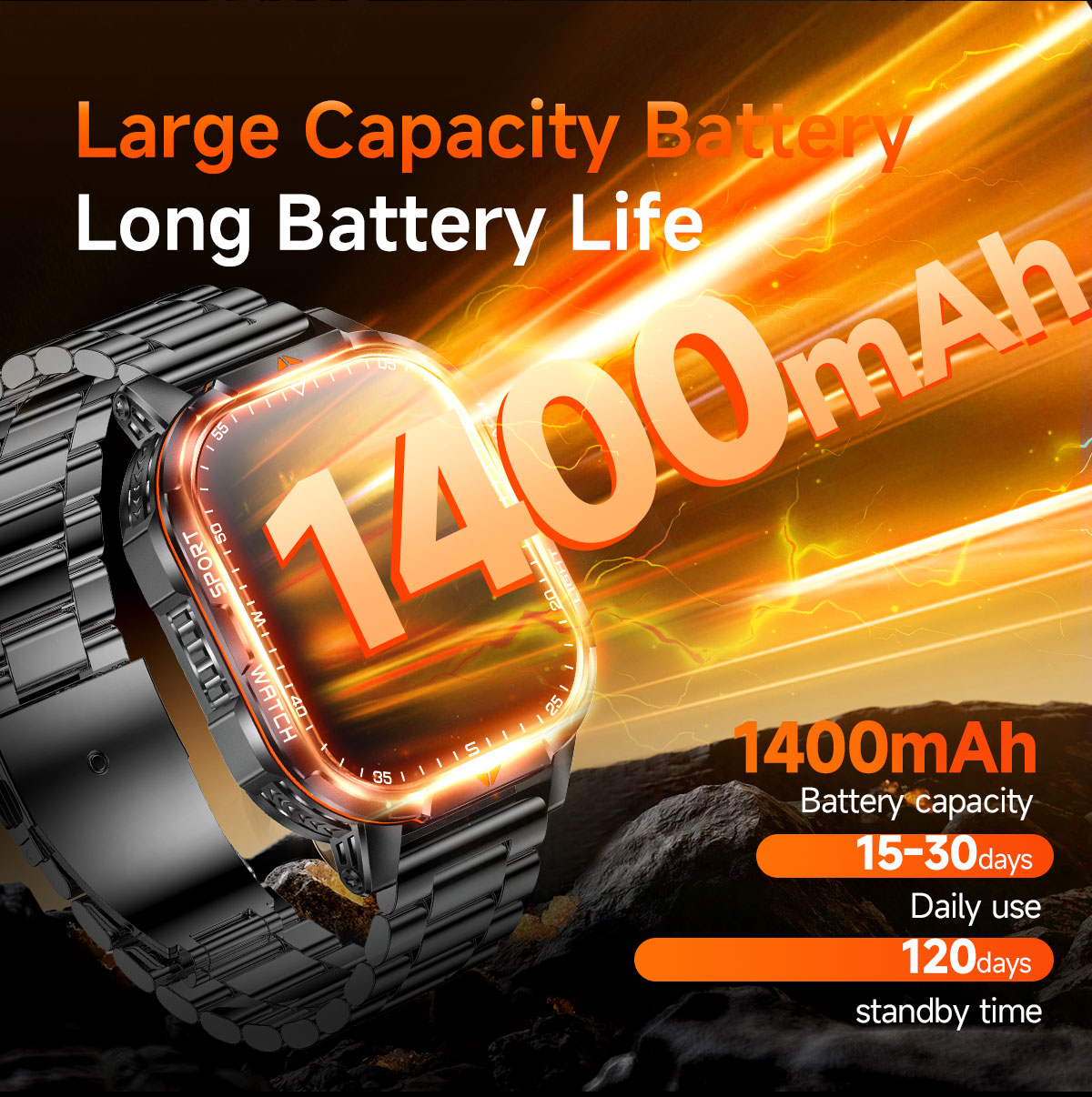 2026 New 1400mAh Super Large B - огляд і ціна Smartwatch Professional Watches For Men