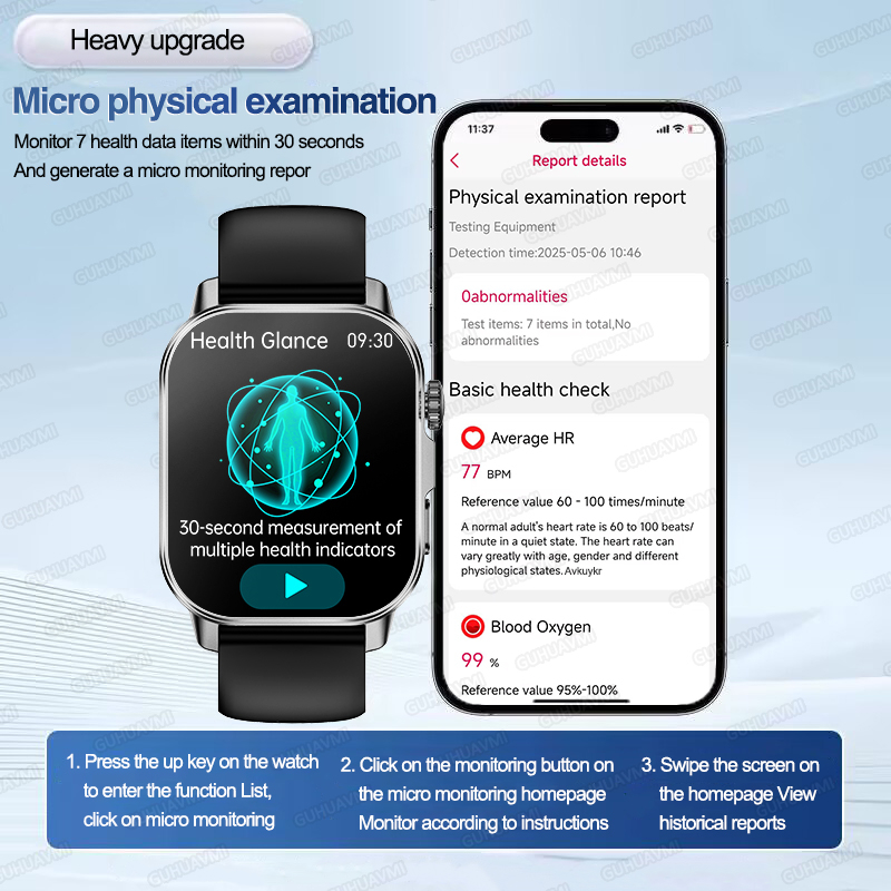 New Health Care AI Doctor Accu - огляд і ціна Smartwatch Professional Watches For Men