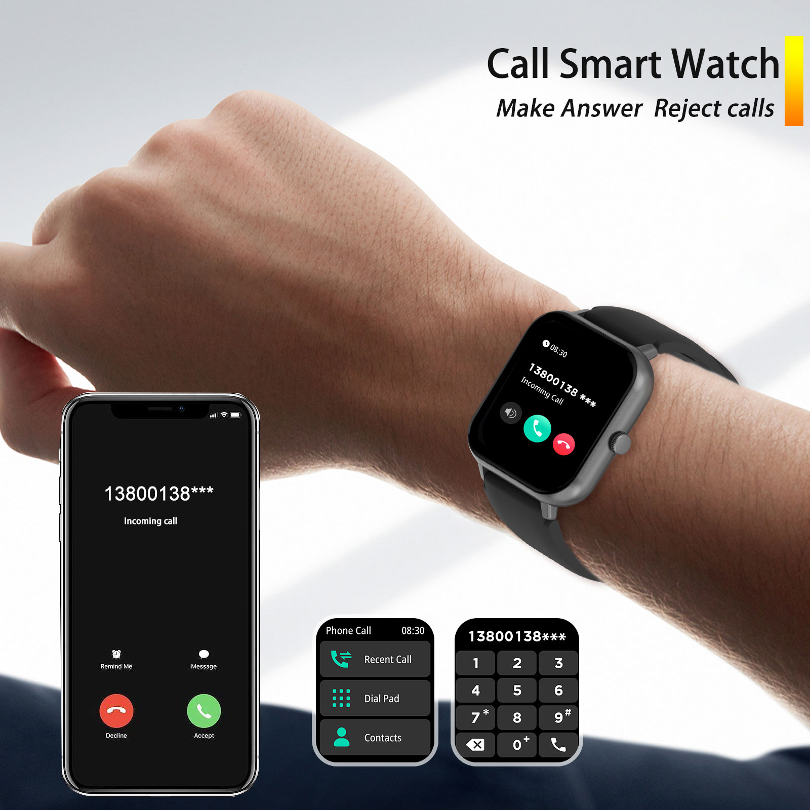 1.44inch Smart watch, wireless - огляд і ціна Smartwatch Iphone Watch For Men