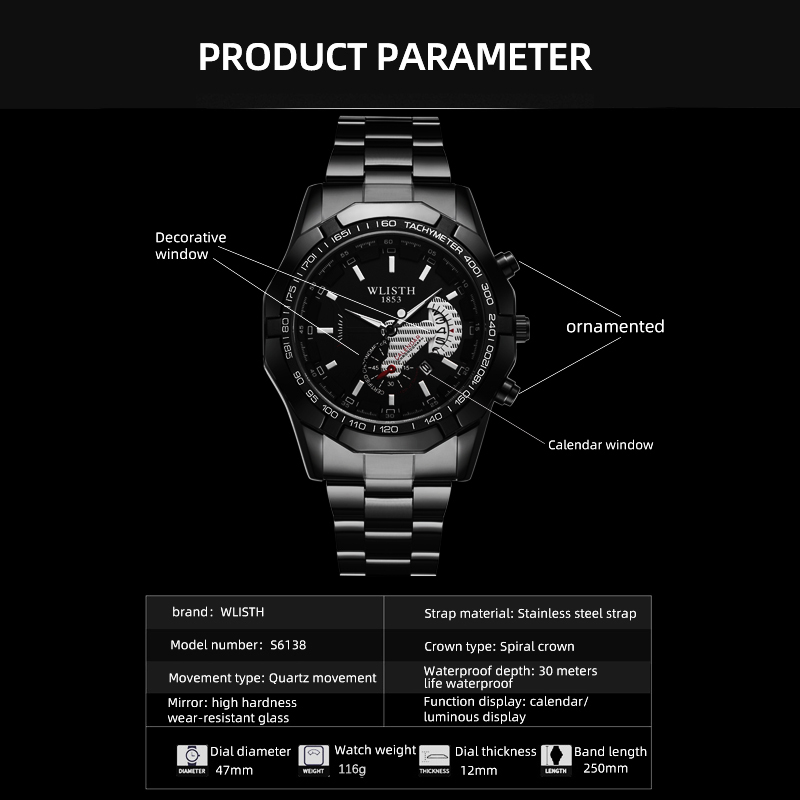 Luxury Brand Man Watch Waterpr - огляд і ціна Watches Not Smartwatch