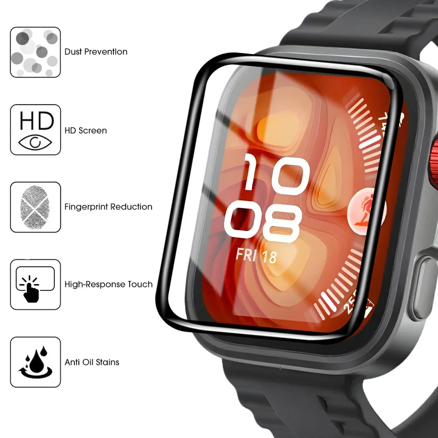 1-5Pcs 9D Curved Film For Huaw - огляд і ціна Watches Not Smartwatch