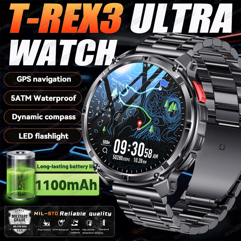 2026 New T-Rex3 Ultra 1100Mah  - огляд і ціна Smartwatch Professional Watches For Men