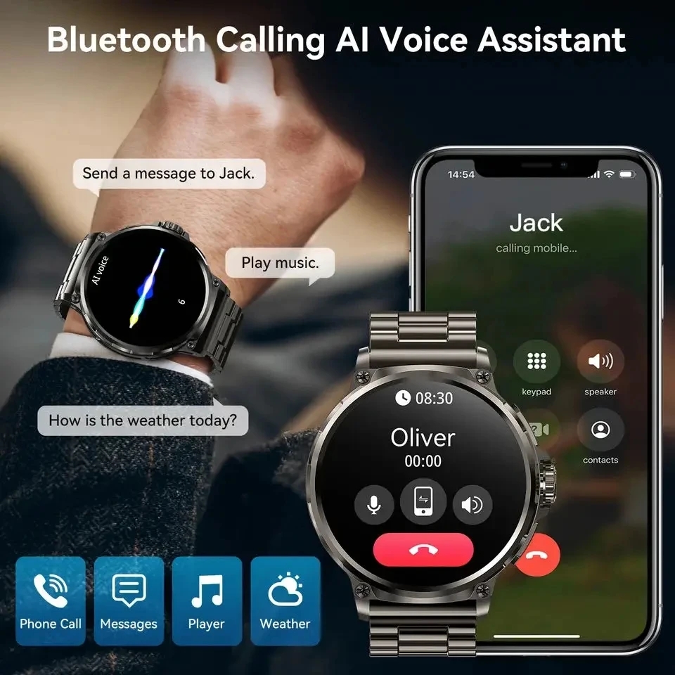 Bluetooth Call 360*360 1.85-In - огляд і ціна Smartwatch Professional Watches For Men