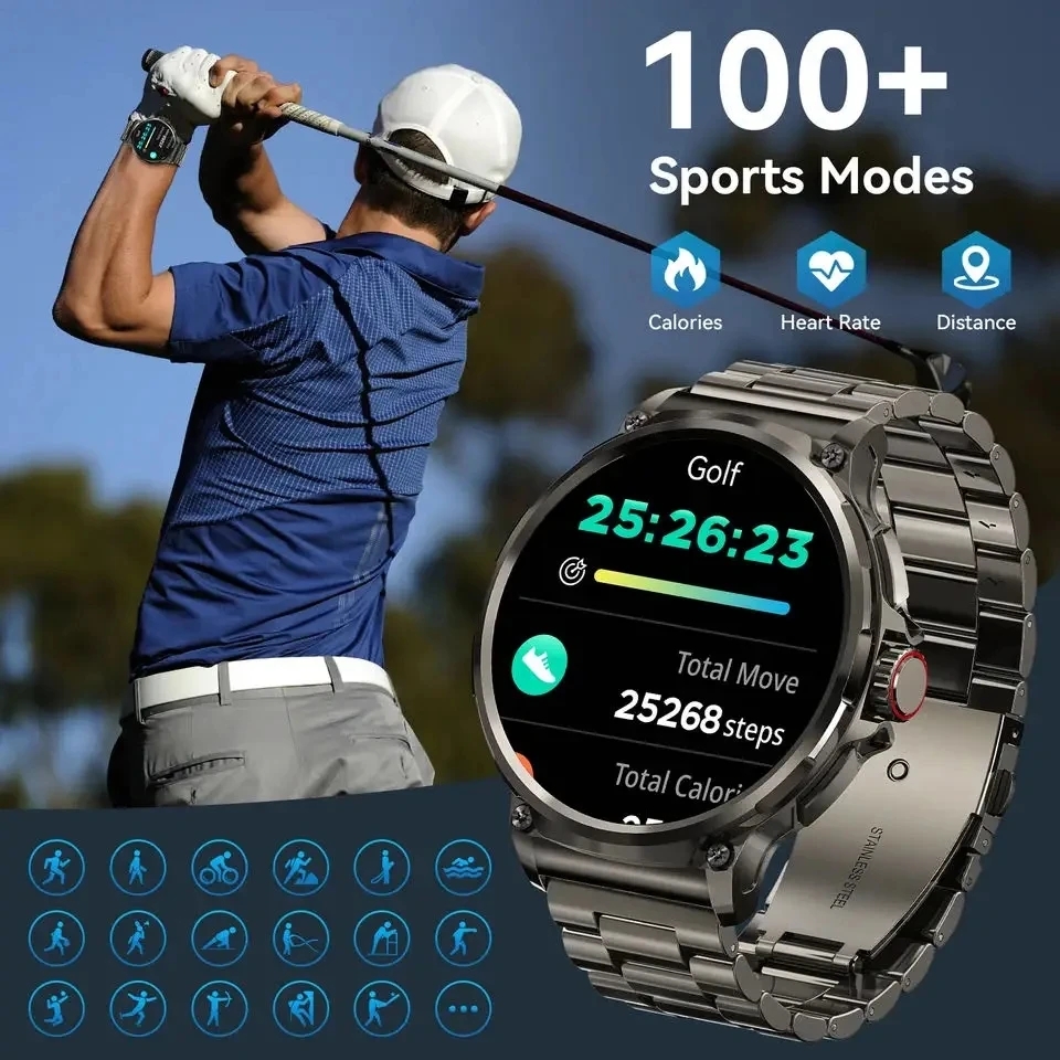 Bluetooth Call 360*360 1.85-In - огляд і ціна Smartwatch Professional Watches For Men